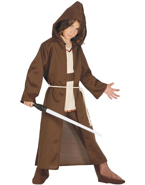 Star Wars Inspirerad Jedi Kostymkappa till Barn med Huva och Bälte