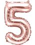 JUMBO Rose Guld Färgade Sifferballonger 0-9 - 86 cm