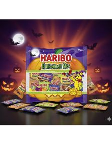 Stor Pose Haribo Halloween Mix med 34 Forskjellige Små Godteposer 500 gram