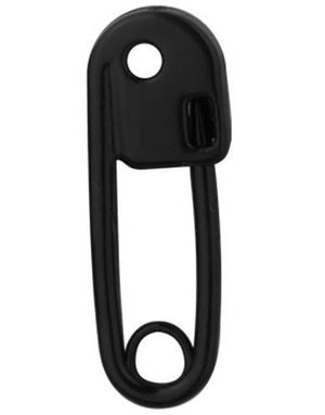 Säkerhetsnål 1.6 mm - Svart Öronpiercing