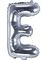 Silverfärgade Bokstavsballonger A-Z - 35 cm