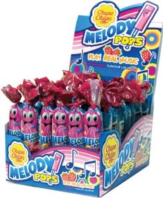 48 stk Chupa Chups Melody Pops Klubbor med Jordgubbssmak - Hel Ask 
