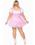 Flørtende Rosa & Hvit Oktoberfestkjole
