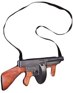 Tommy Gun Kostymväska med Fotorealistiskt Print 37x18 cm