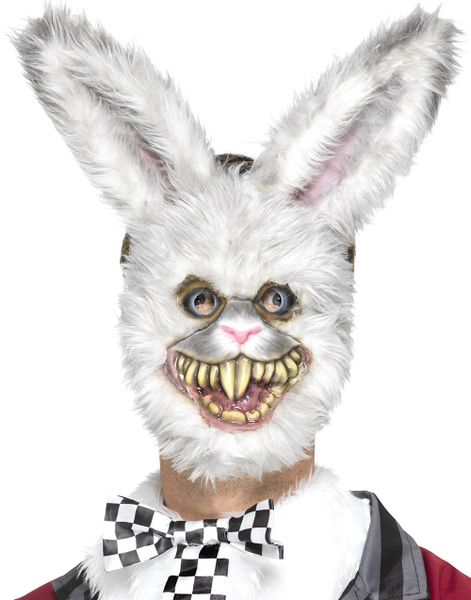 Scary White Rabbit Ansiktsmask