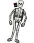 Stort Bevegelig Skjelettfat 150 cm - Fright Night