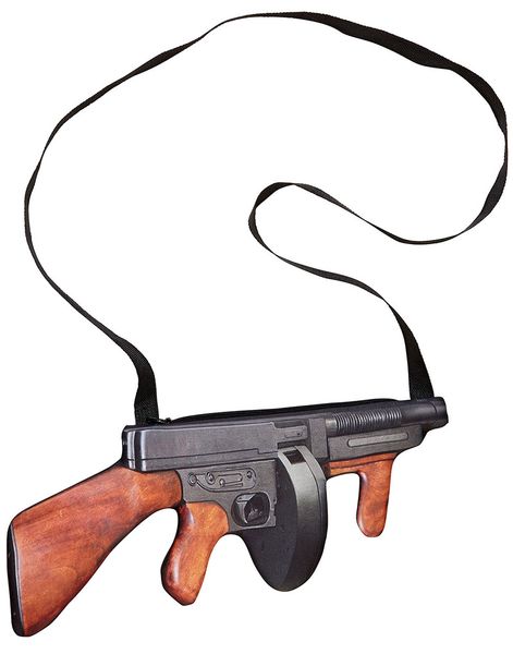 Tommy Gun Kostymväska med Fotorealistiskt Print 37x18 cm