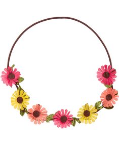 Färgglad Blomsterkrans med Resår