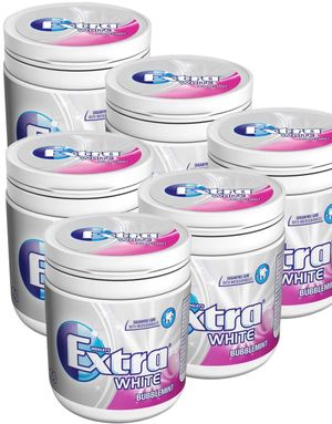 6 stk Store Extra White Bubblemint Tyggegummi Boks - Hel Eske 504g