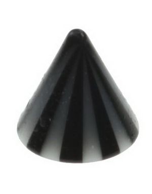 Stripete Spike Black - 3 mm Akrylkula till 1,2 mm stång