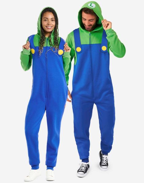 Luigi Onesie/Kigurumi Unisex Kostyme