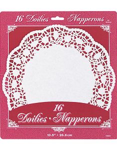 16 st Vita Fatpapper/Kakservetter 26,5 cm
