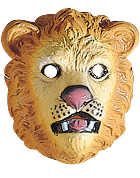 Lejon - Mask av Formad Plast till Barn