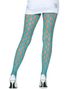 Neon Blå 80-talls Tights m/ Store Ruter