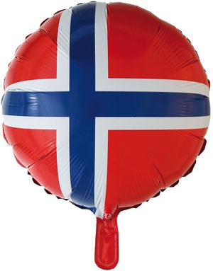 Folieballong med Motiv av Norges Flagga 46 cm