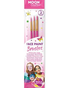 3 stk Rosa Penslar / Sminkborstar