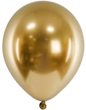 5 stk Glossy Mirror Gullfargede Ballonger 46 cm