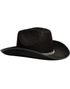 Sort Cowboyhatt med Stener