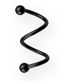 Dual Curve 1.2 x 14 mm - Svart Ögonbrynspiercing