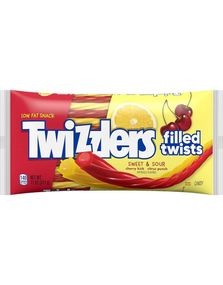 Twizzlers Filled Twists Sweet and Sour Cherry - Fylte Lakrisstenger 198 gram (USA Import)