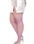 Plus size fiskenett strømpebukse - Lilla