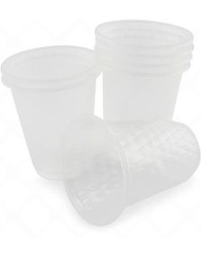 50 st 250 ml Återanvändbara Genomskinliga Plastmuggar med Diamantmönster