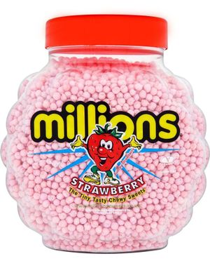 2.2 kg Gigantisk Kruka Millions Godis med Jordgubbssmak