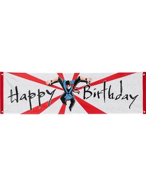 Ninja Happy Birthday Banner 50x180 - Ninjafest