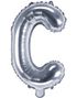 Silverfärgade Bokstavsballonger A-Z - 35 cm
