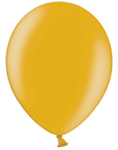 10 st 27 cm – Metallic-guldfärgade Ballonger