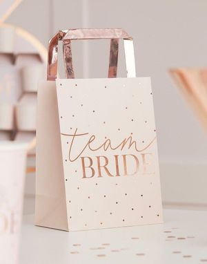 5 st Present- / Godispåsar "Team Bride" - Blush Hen