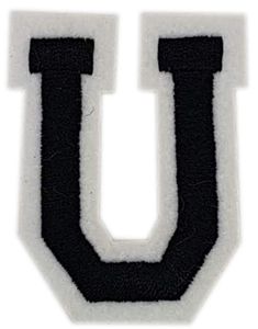 Bokstaven U - 5 cm Strykmärke