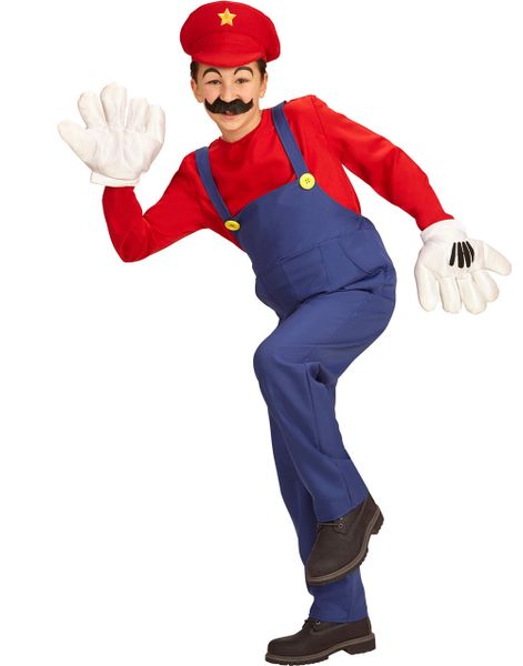 Mario Inspirerad Unisex Barndräkt