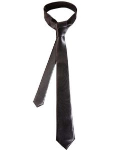 Svart Smal Slips i Satin
