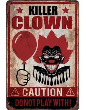 Killer Clown Plakat med Klovnemotiv 24x36 cm
