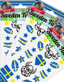 Sverige - Tillfälliga tatueringar - 10 ark