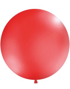 RÖD Pastellfärgad Rund JUMBO Ballong 1 meter