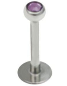 Shiny Stone - 1.2 x 8 mm - Lila Labret