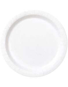 16 st Vita Papptallrikar 22 cm