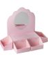 Rosa Snacksstativ med 4 Beholdere og Speil 33,5 x 41,5 cm - Pampas Party