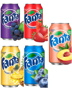 Taste Them All – Fanta Burk USA Import – Fem Smaker - Paketerbjudandene