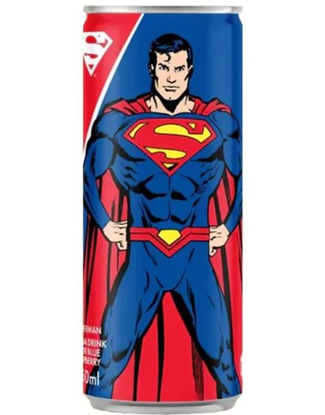 Superman Brus med Bringebær- og Blåbærsmak 250 ml