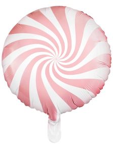 Ljus Rosa Candy Mönstrad Folieballong 45 cm
