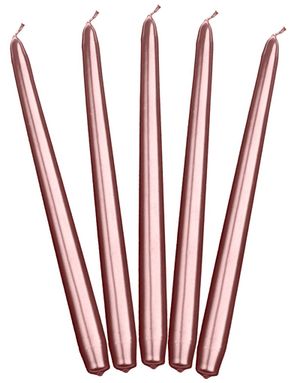 10 stk Rose Guldfärgade Kronljus 24 cm