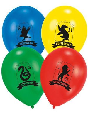 6 stk Harry Potter Ballonger 27,5 cm - Hogwarts
