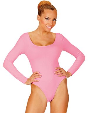 Rosa Body med Långa Ärmar