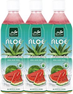 20 St Tropical Aloe Vera Vattenmelon Läskedryck 500 ml - Hel Låda (Taiwan)