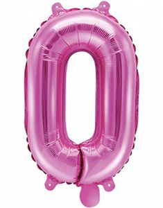 Talet 0 - Rosa 35 cm Folieballong