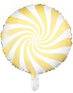 Ljus Gul Candy Mönstrad Folieballong 45 cm