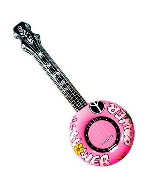 Flower Power - Rosa Uppblåsbar Banjo